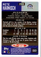 2002 Topps Total Pete Harnisch #238