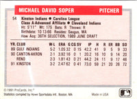 1991 ProCards Tomorrow's Heroes Mike Soper #54
