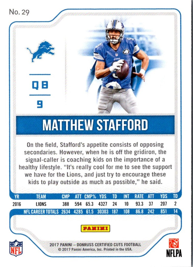 2016 Panini Prizm Matthew Stafford