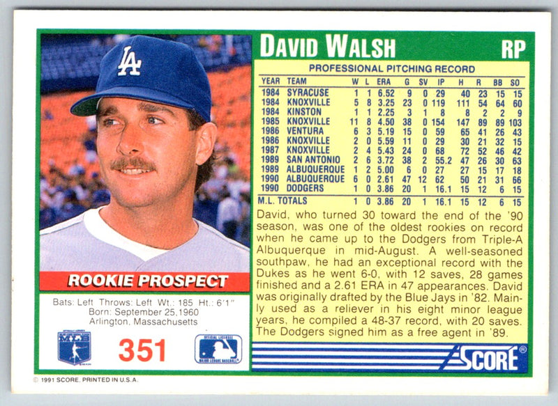 1991 Score World Series Trivia Dodgers Do It!