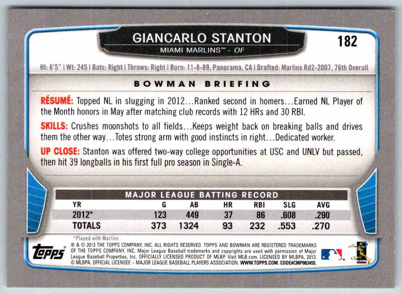 2014 Bowman Giancarlo Stanton