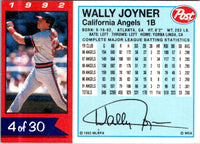 1992 Post Cereal Wally Joyner #4