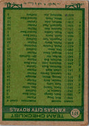 1977 Topps Kansas City Royals - Whitey Herzog