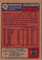 1985 Topps Freddie Solomon #161