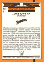 1989 Donruss Diamond Kings Tony Gwynn #6