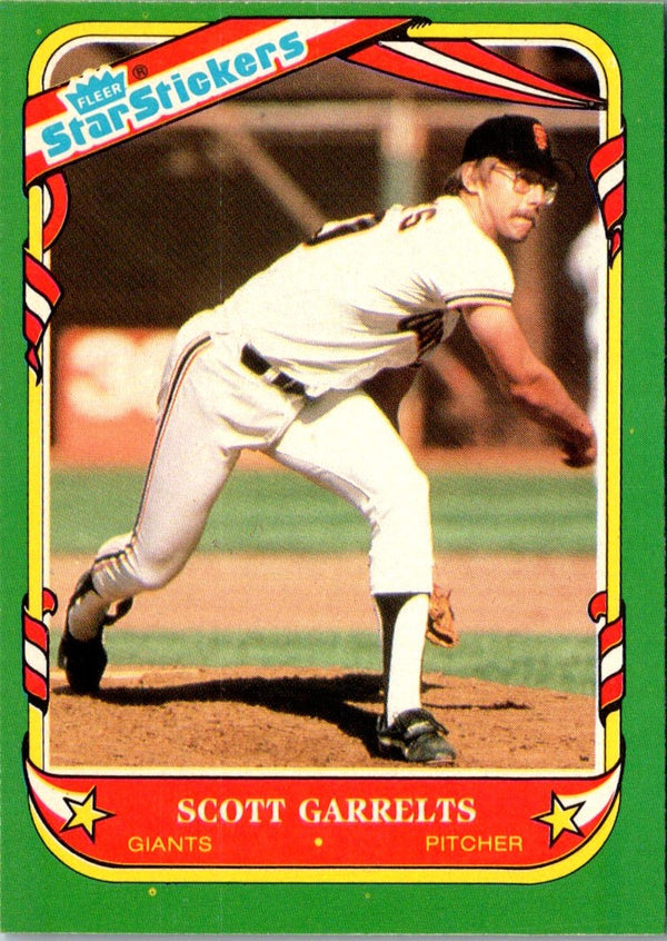 1987 Fleer Star Stickers Scott Garrelts #45