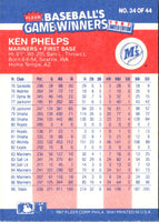 1987 Fleer Game Winners Ken Phelps #34