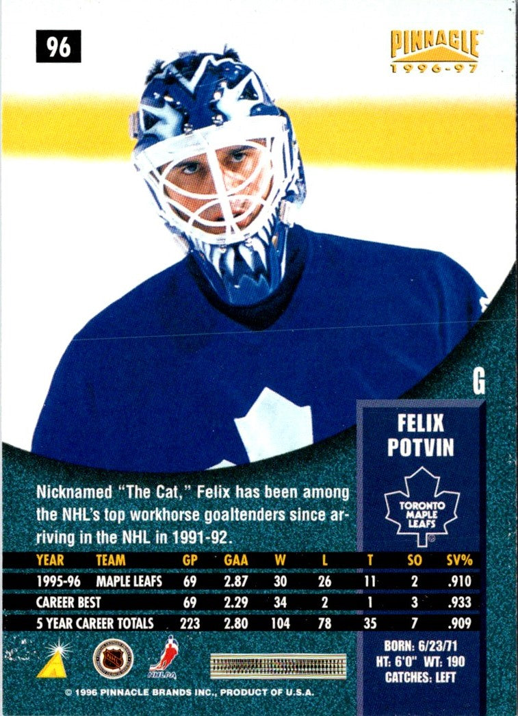 1996 Pinnacle Felix Potvin