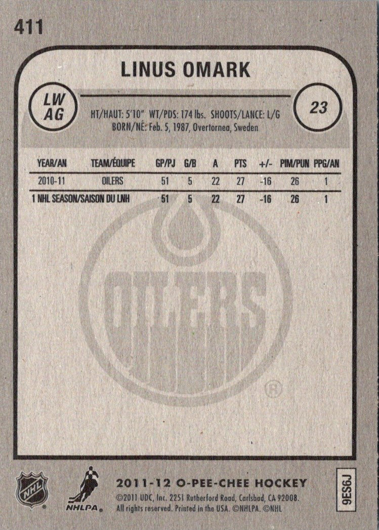 2011 O-Pee-Chee Linus Omark