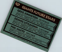 1980 Topps Giants Future Stars - Greg Johnston/Dennis Littlejohn/Phil Nastu #686 Rookie