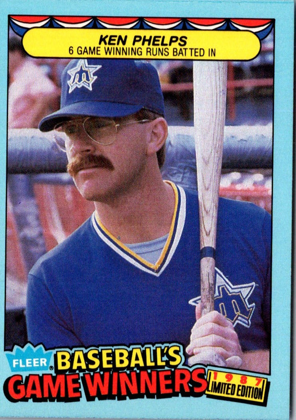 1987 Fleer Game Winners Ken Phelps #34