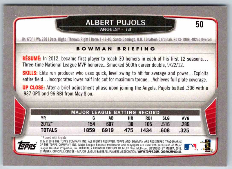 2014 Bowman Albert Pujols