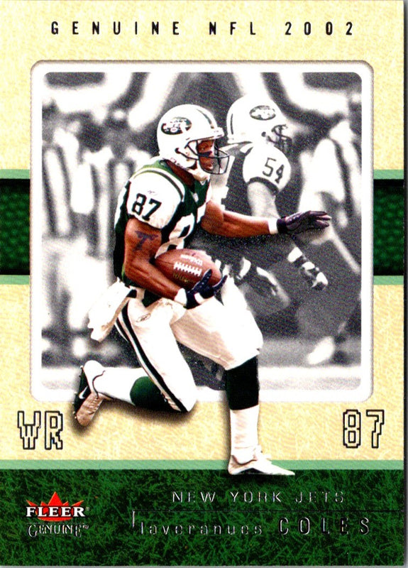 2002 Fleer Genuine Laveranues Coles #69