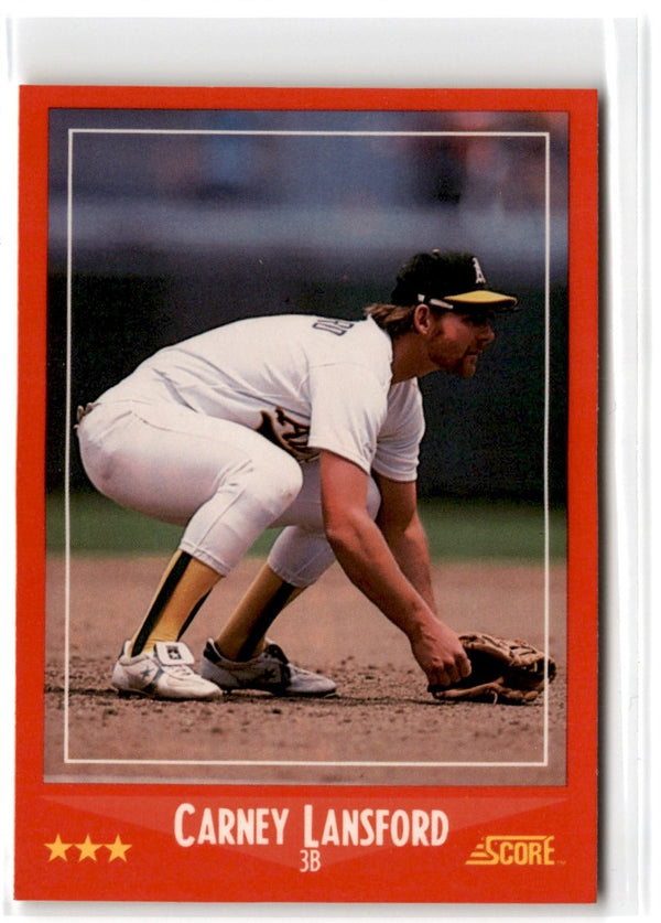 1988 Score Glossy Carney Lansford #253