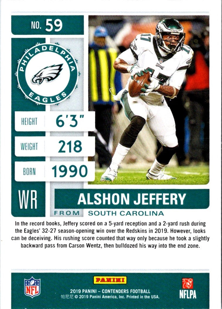 2019 Panini Certified Alshon Jeffery