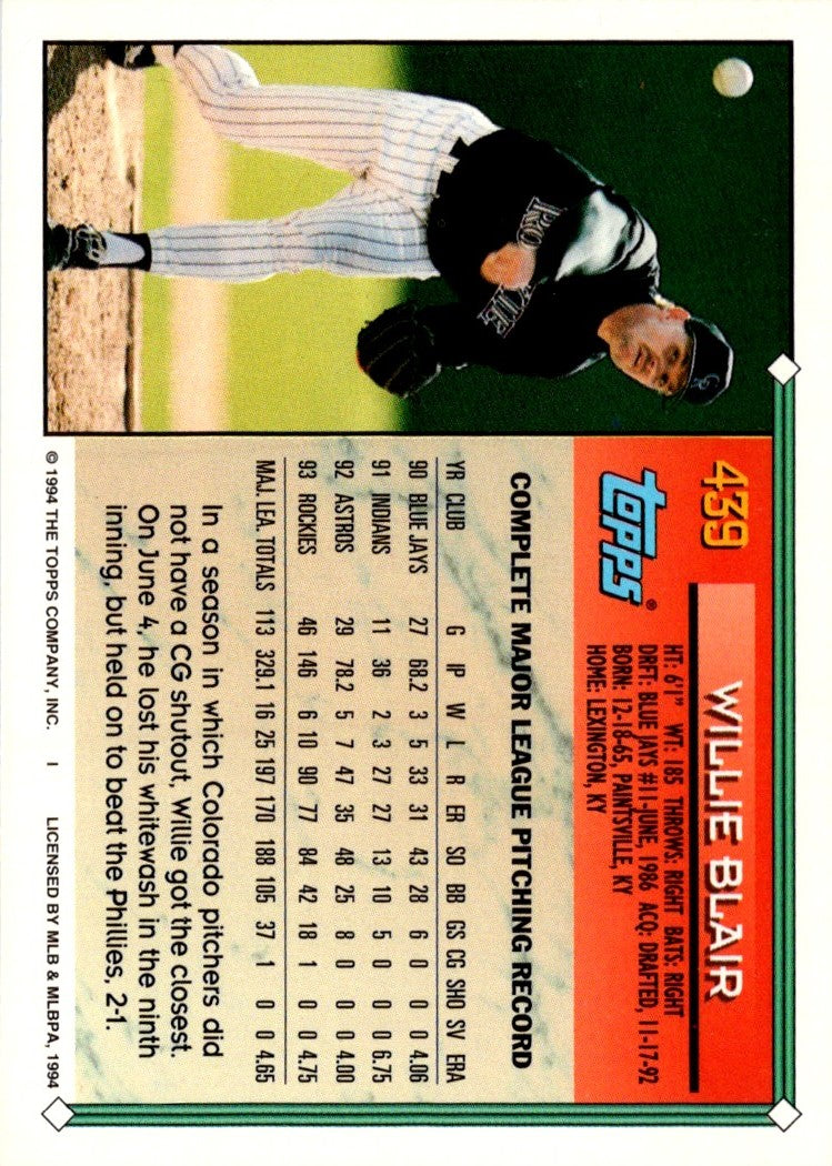 1994 Topps Willie Blair