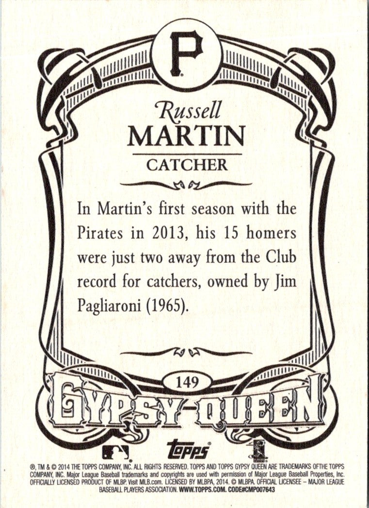 2014 Topps Gypsy Queen Russell Martin