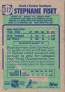 1990 Topps Stephane Fiset