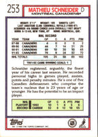 1992 Topps Mathieu Schneider #253