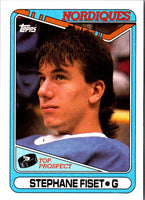 1990 Topps Stephane Fiset #312 Rookie