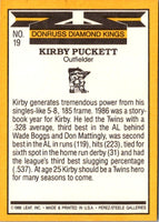 1987 Donruss Super Diamond Kings Kirby Puckett #19