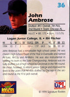 1994 Signature Rookies Draft Picks John Ambrose #36