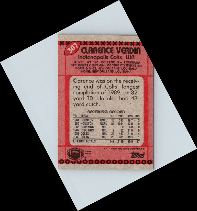1990 Topps Clarence Verdin