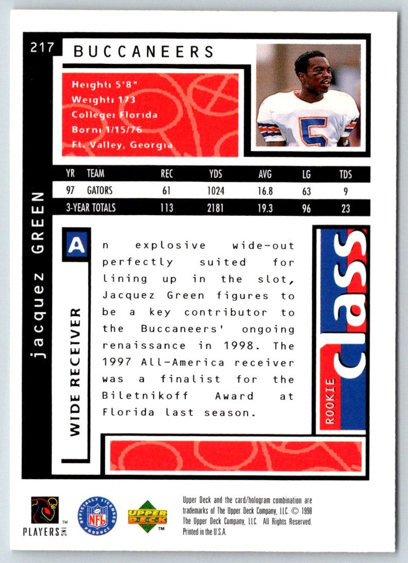 1998 UD Choice Jacquez Green