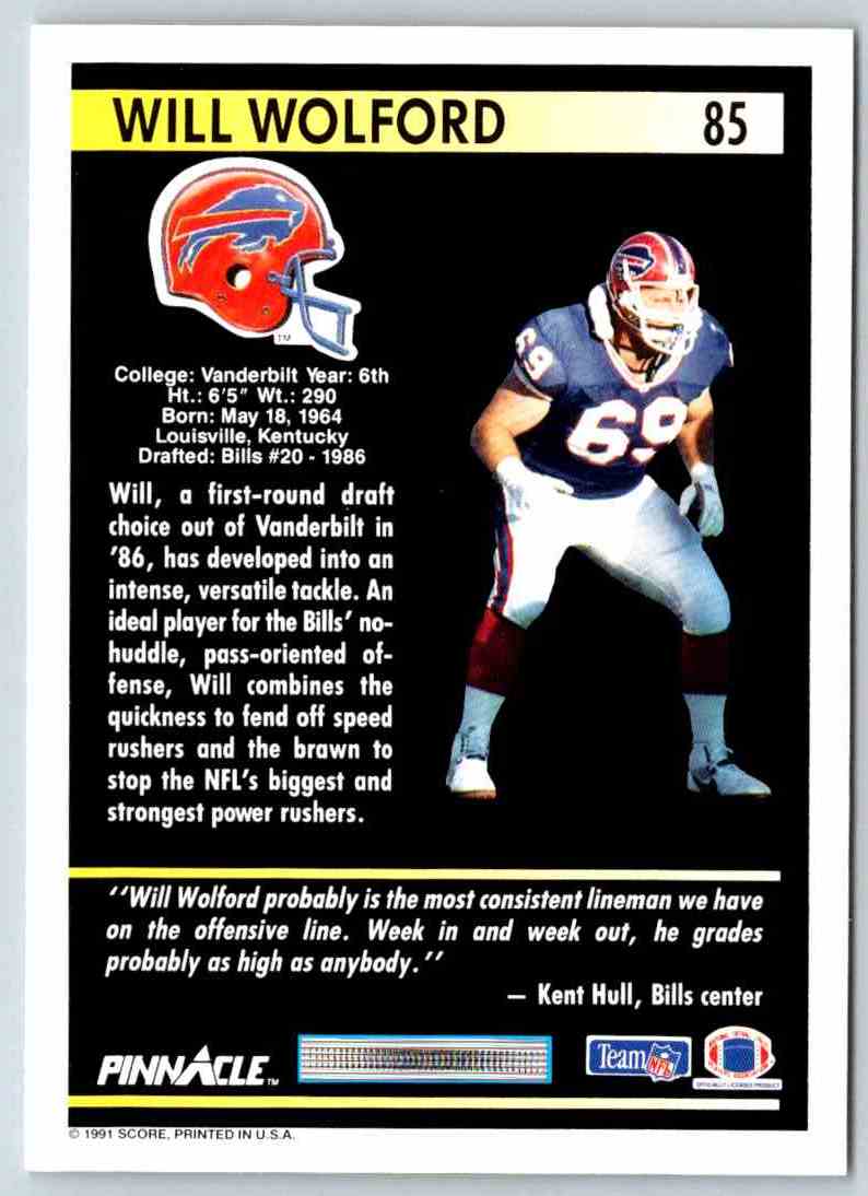 1991 Pinnacle Will Wolford