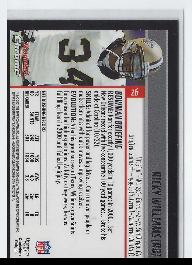 2001 Bowman Ricky Williams