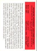 1987 Hygrade All-Time Greats Rogers Hornsby