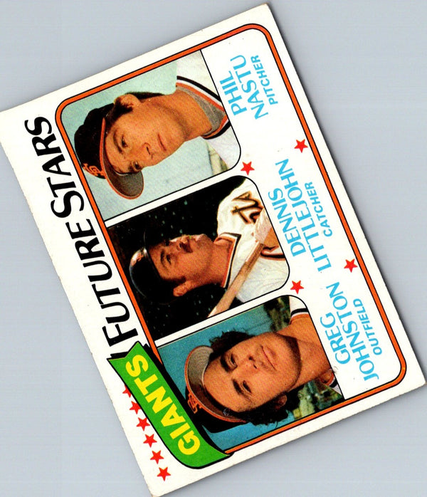 1980 Topps Giants Future Stars - Greg Johnston/Dennis Littlejohn/Phil Nastu #686 Rookie