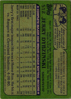 1982 Topps Blackless Jerry Dybzinski #512