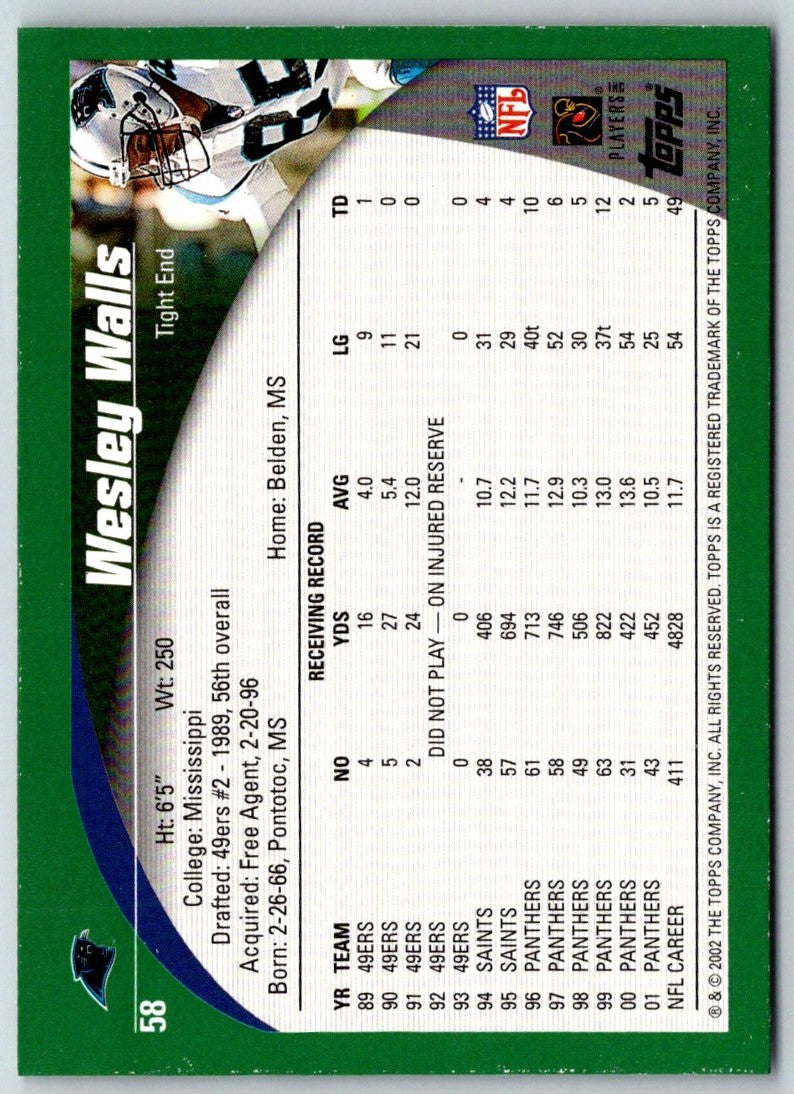 2002 Topps Wesley Walls