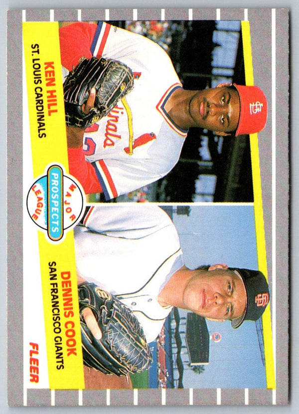 1989 Fleer Ken Hill/Dennis Cook #652 Rookie