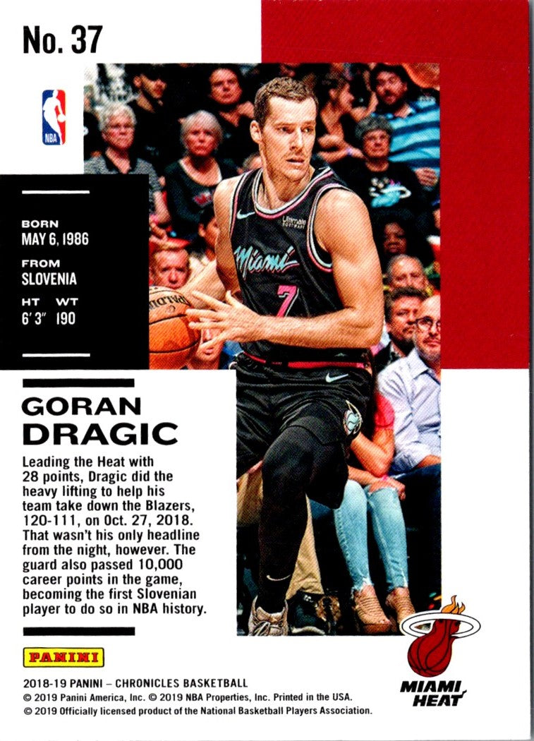 2018 Panini Chronicles Green Goran Dragic