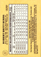1985 Donruss Britt Burns #257
