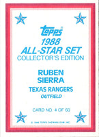 1988 Topps Glossy Send-Ins Ruben Sierra #4