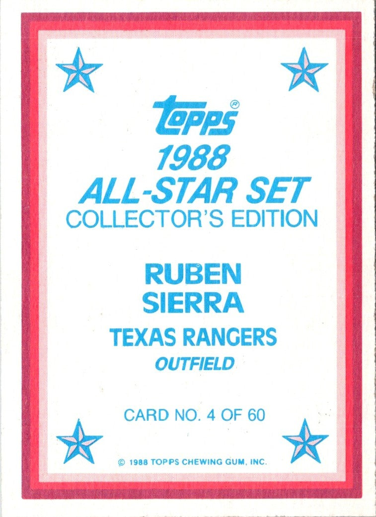 1988 Topps Glossy Send-Ins Ruben Sierra