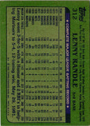 1982 Topps Lenny Randle