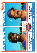 1983 Topps Mets Team Leaders - Mookie Wilson/Craig Swan
