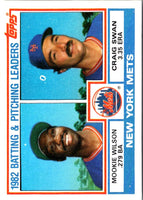 1983 Topps Mets Team Leaders - Mookie Wilson/Craig Swan #621 NM-MT