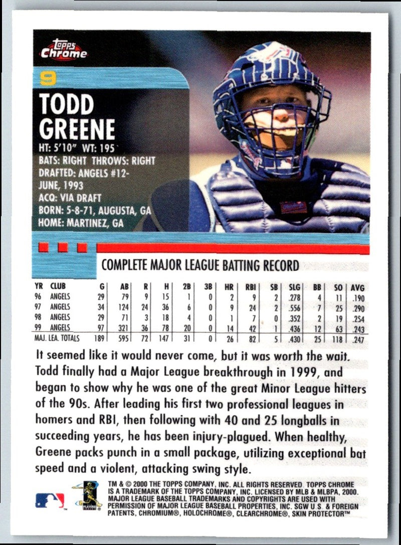 2000 Topps Limited Todd Greene