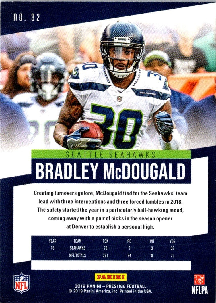 2019 Panini Prestige Bradley McDougald