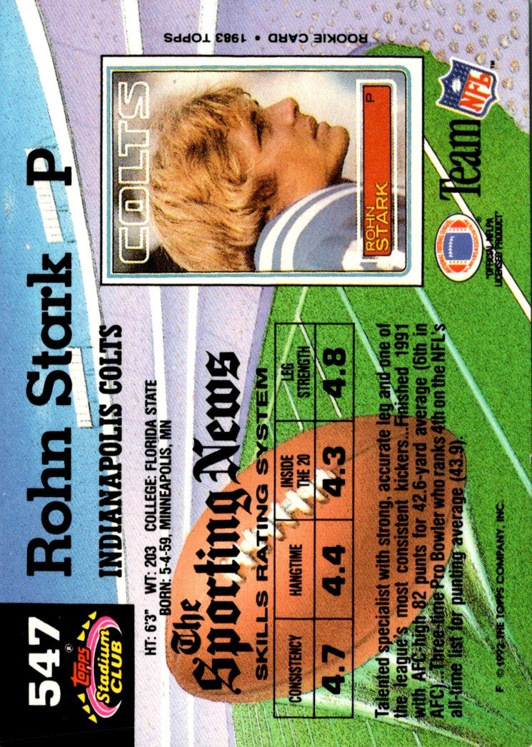 1992 Stadium Club Rohn Stark