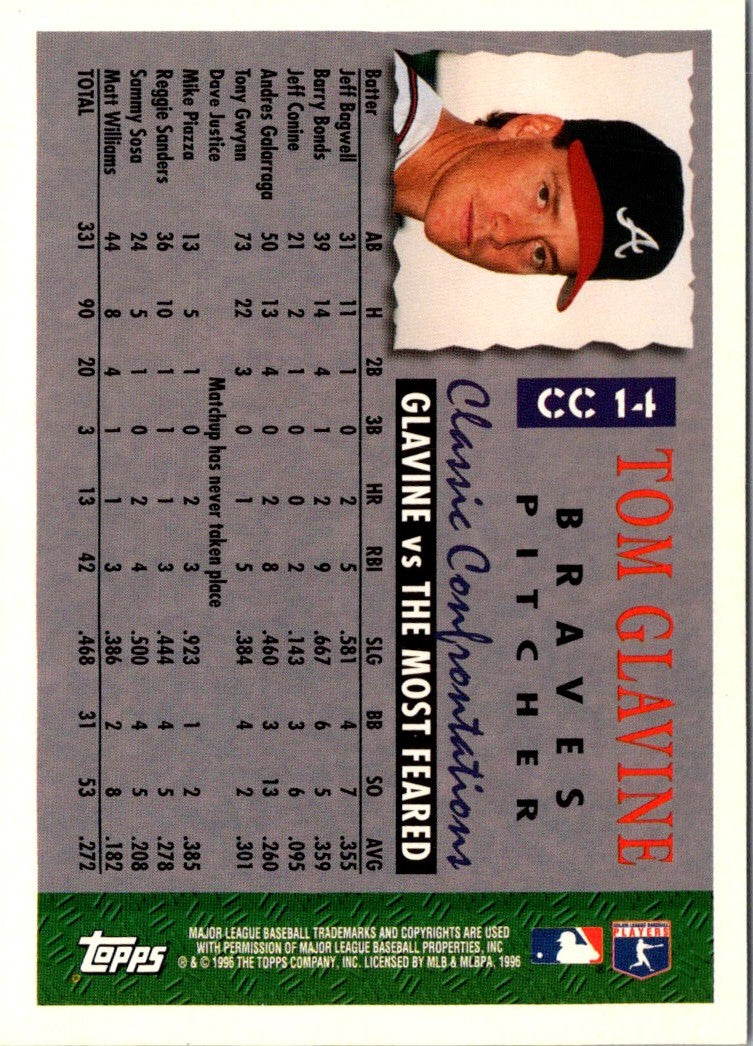 1996 Topps Classic Confrontations Tom Glavine
