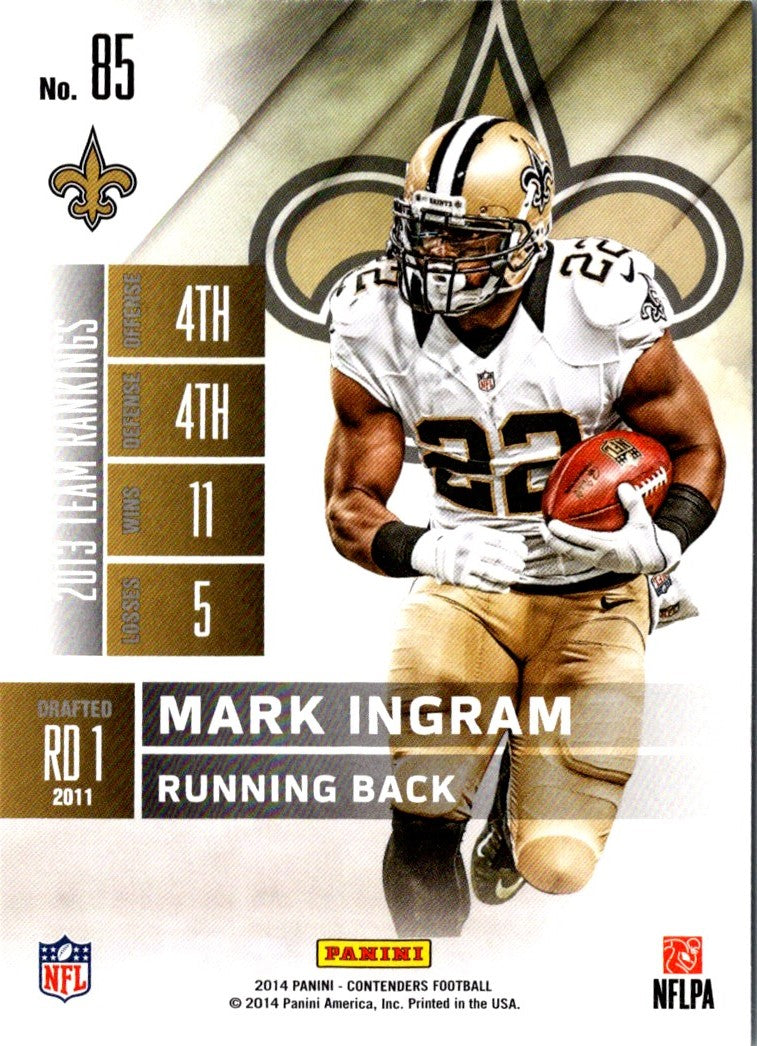 2014 Panini Contenders Mark Ingram