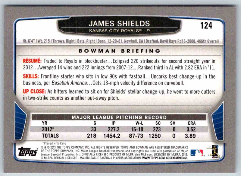 2014 Bowman James Shields