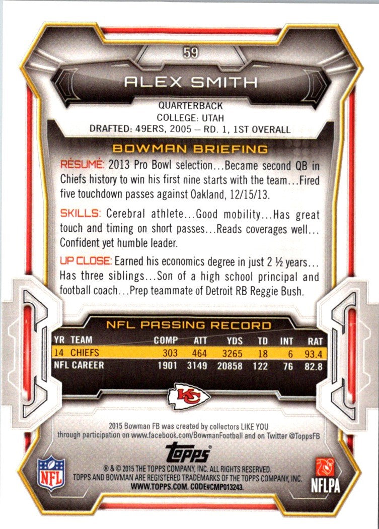 2015 Bowman Alex Smith