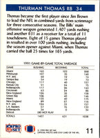 1992 Pro Set Thurman Thomas #11
